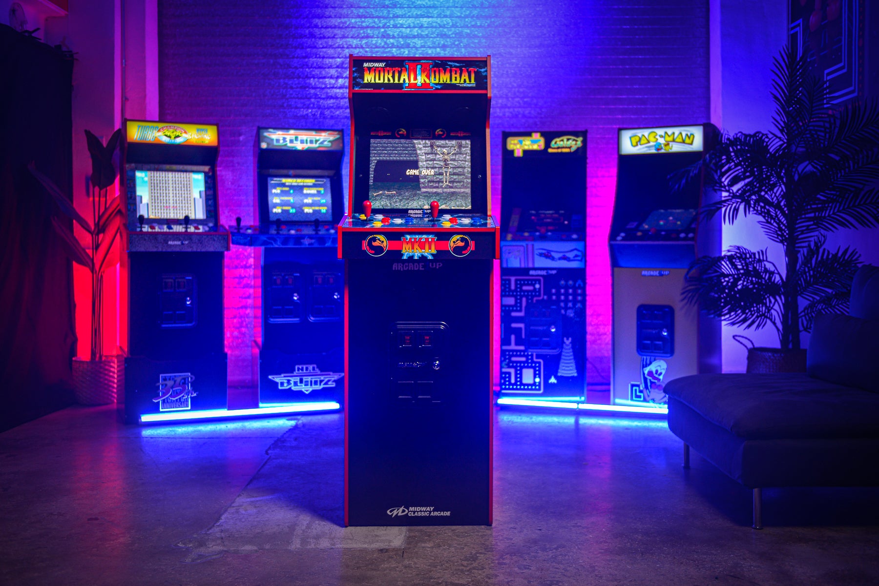 Arcade1Up Mortal Kombat II Deluxe in a room — not stocked