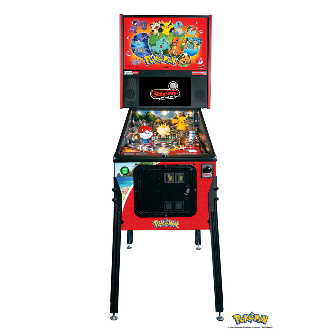 Stern Pokémon Pro pinball machine, full cabinet front